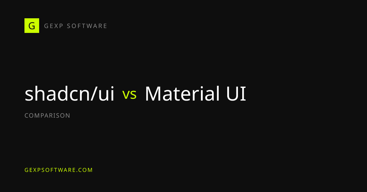 shadcn/ui vs Material UI: Which Is Better for React UI Libraries in 2026?
